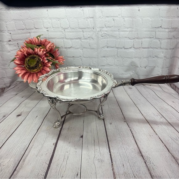 vintage Gorham Silverplate Heritage chaffing Dish with stand YH347 - Picture 2 of 11